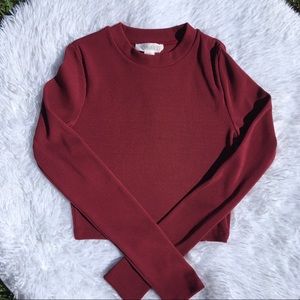 ❤️ Forever 21 Long Sleeve Ribbed Crop Top ❤️